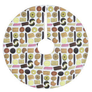 UK British Biscuits Shortbread Rich Tea Digestives Polyester Weihnachtsbaumdecke