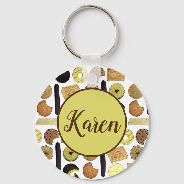UK British Biscuits Shortbread Rich Tea Digestives Schlüsselanhänger (Vorderseite)