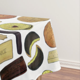 UK British Biscuits Shortbread Rich Tea Digestives Tischdecke