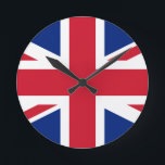 UK British Union Jack Flag Runde Wanduhr<br><div class="desc">Nationalflagge von Großbritannien & Nordirland Die Flagge des Vereinigten Königreichs, auch bekannt als die Flagge der Union oder der Gewerkschaft, stammt aus dem Jahr 1801 mit der Gewerkschaft von Großbritannien und Irland. Es besteht aus einer Kombination der Flaggen Englands, Schottlands und Irlands und hat ein Verhältnis von 2:1 (obwohl eine...</div>