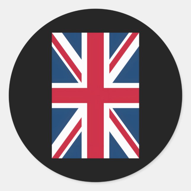 UK British Union Jack Flag Runder Aufkleber (Vorderseite)