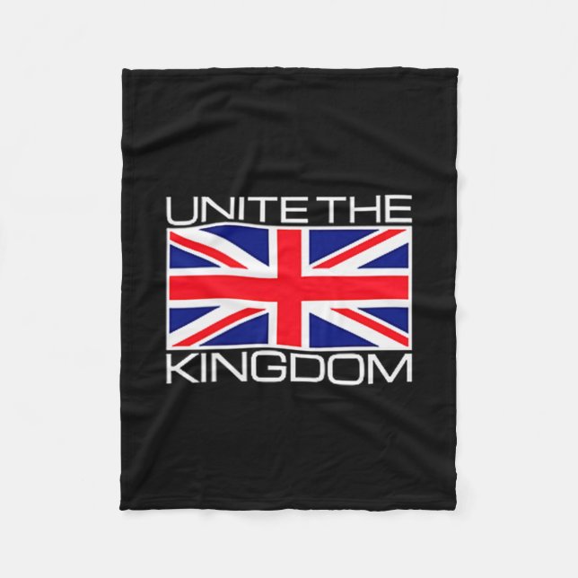 Uk British Union Jack Flag Unite The Kingdom  Fleecedecke (Vorderseite)
