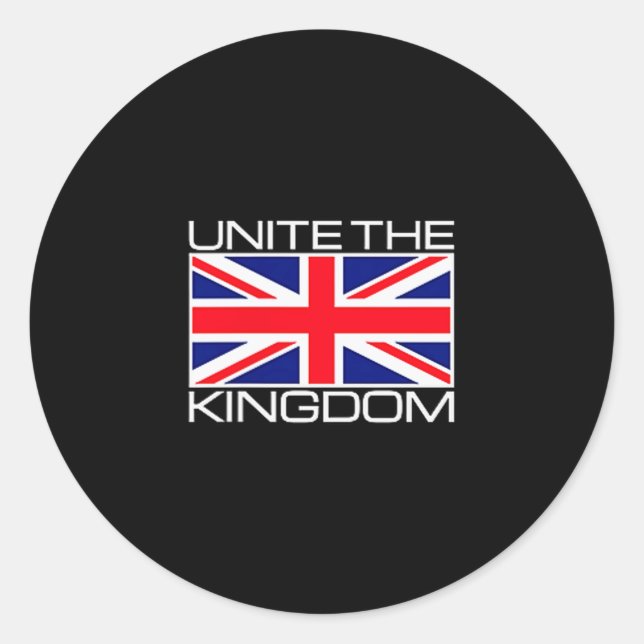 Uk British Union Jack Flag Unite The Kingdom  Runder Aufkleber (Vorderseite)