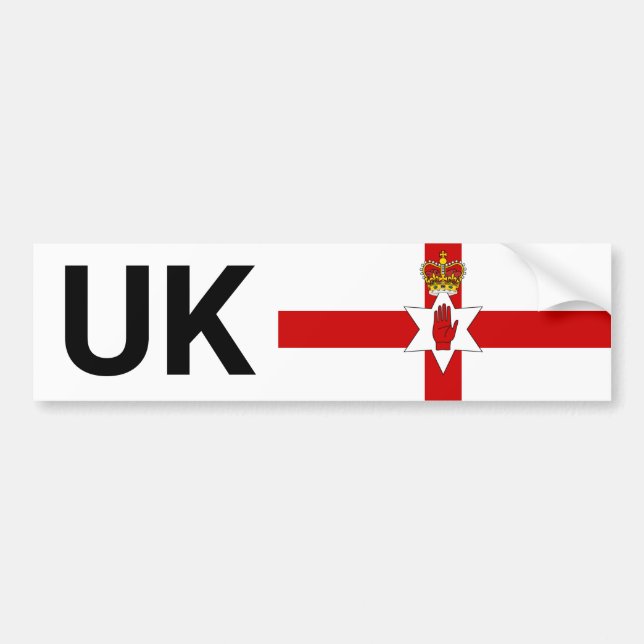 UK Car Sticker & Nordirland reisen ins Ausland Autoaufkleber (Vorne)