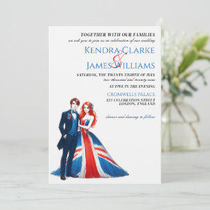 UK Couple Wedding Einladung