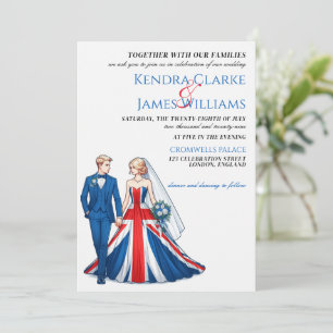 UK Couple Wedding Einladung