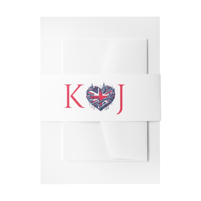 UK Couple Wedding Einladungsbanderole (Vorderseite Beispiel)