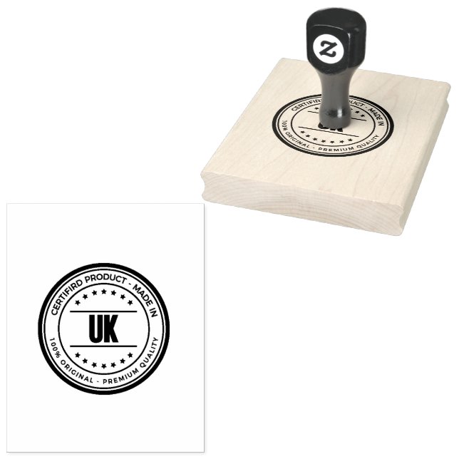 UK Druck Holz Ausrichtung Vertikal Smaragdgrün Gummistempel (Stempel)
