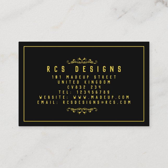 UK/Euro, 8,5 cm x 5,5 cm Visitenkarte (Rückseite)