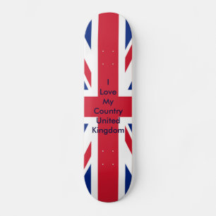 UK Flag The MUSEUM Zazzle - I Liebe My Country UK Skateboard