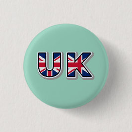 UK Flag Union Jack British Pride Round Button
