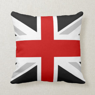 uk flag wurfkissen schwarz rot kissen