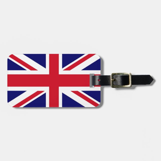 UK-Flagge Gepäckanhänger (Vorderseite horizontal)