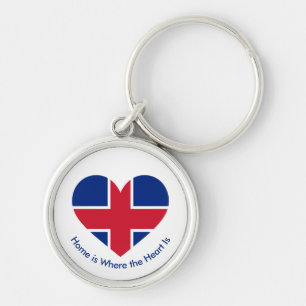 UK-Flagge Herz - Britisches Liebesgeschenk Schlüsselanhänger
