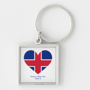 UK-Flagge Herz - Britisches Liebesgeschenk Schlüsselanhänger
