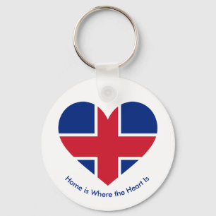 UK-Flagge Herz - Britisches Liebesgeschenk Schlüsselanhänger