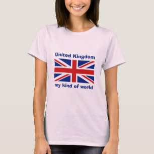 UK-Flagge + Karte + Text T-Shirt