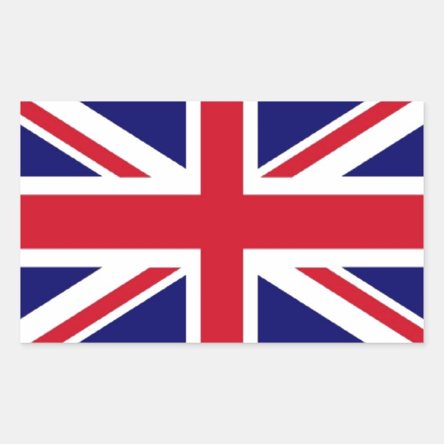 UK-Flagge Rechteckiger Aufkleber (Vorderseite)