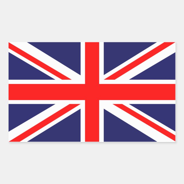 UK-Flagge Rechteckiger Aufkleber (Vorderseite)