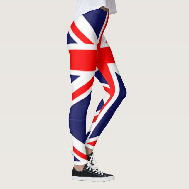 uk Flaggenmuster rot-blaue Gewerkschaft Jack Leggings (Rechts)