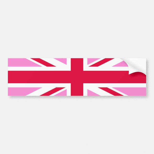UK Gay Pride (Pink Union Jack) (Gay British Flag) Autoaufkleber (Vorne)