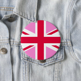 UK Gay Pride (Pink Union Jack) (Gay British Flag) Button
