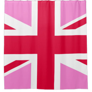 UK Gay Pride (Pink Union Jack) (Gay British Flag) Duschvorhang
