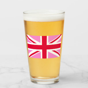 UK Gay Pride (Pink Union Jack) (Gay British Flag) Glas