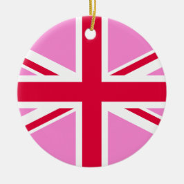 UK Gay Pride (Pink Union Jack) (Gay British Flag) Keramik Ornament