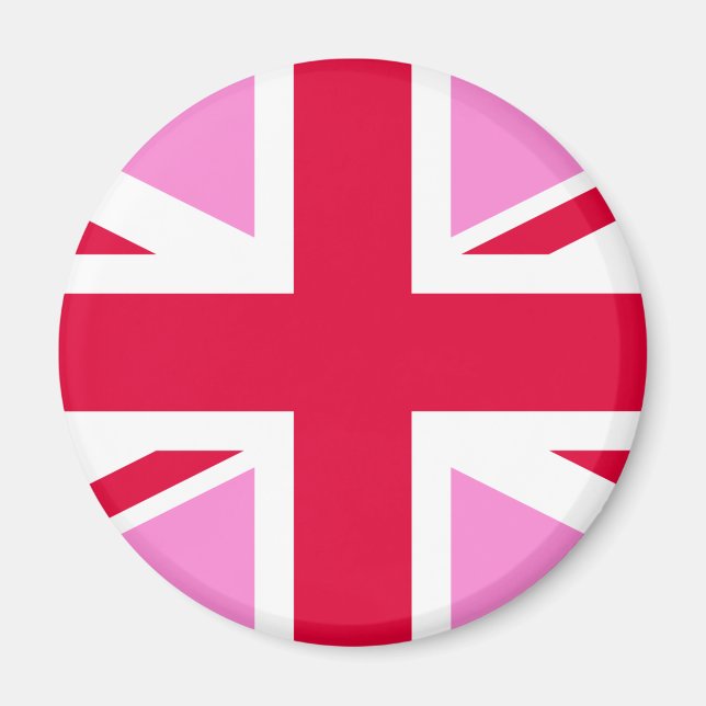 UK Gay Pride (Pink Union Jack) (Gay British Flag) Magnet (Vorne)