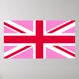 UK Gay Pride (Pink Union Jack) (Gay British Flag) Poster