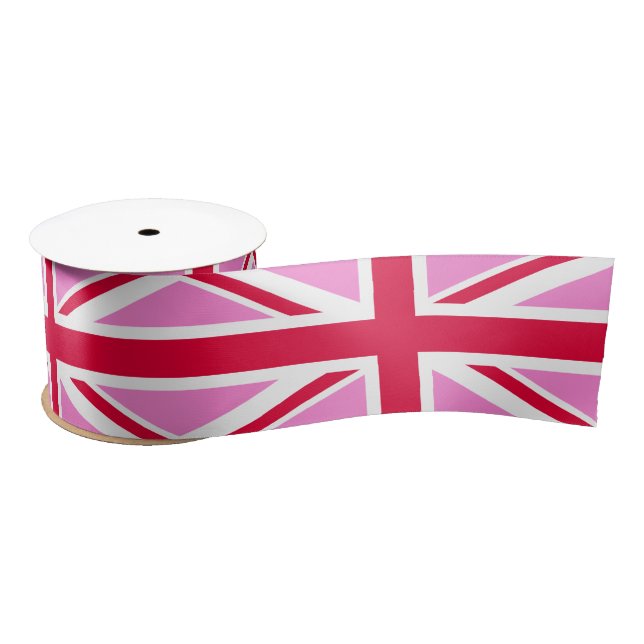 UK Gay Pride (Pink Union Jack) (Gay British Flag) Satinband (Spule)