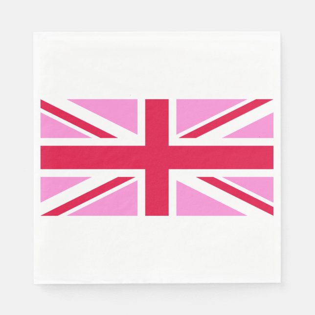 UK Gay Pride (Pink Union Jack) (Gay British Flag) Serviette (Vorderseite)