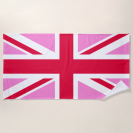 UK Gay Pride (Pink Union Jack) (Gay British Flag) Strandtuch