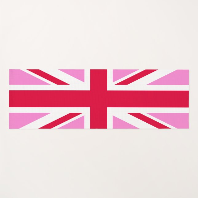 UK Gay Pride (Pink Union Jack) (Gay British Flag) Yogamatte (Vorderseite (Horizontal))