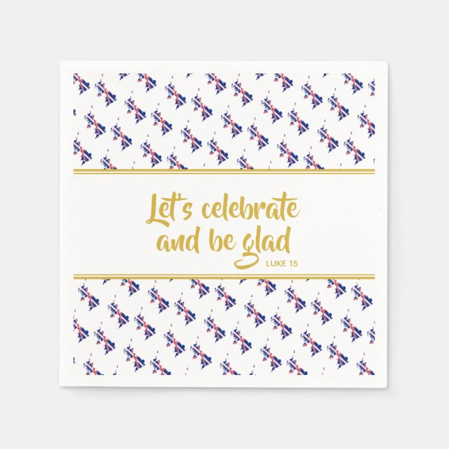 UK GROSSBRITANNIEN - Christliches Papier für kunde Serviette (Vorderseite)