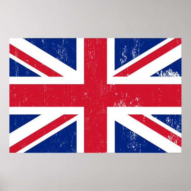 UK Großbritannien England Englische Flagge Poster (Vorne)
