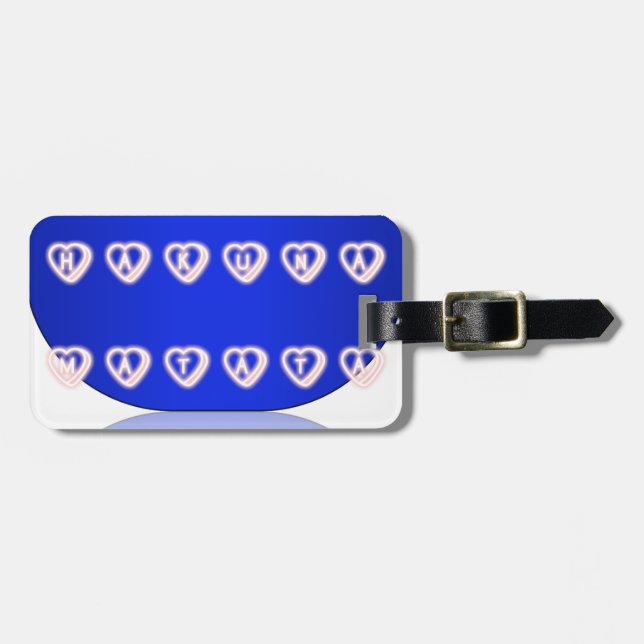 UK Hakuna Matata Art Print Gepäckanhänger (Vorderseite horizontal)