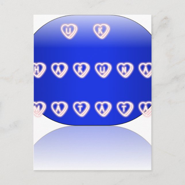 UK Hakuna Matata Art Print Postkarte (Vorderseite)