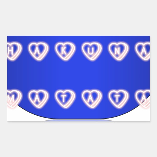 UK Hakuna Matata Art Print Rechteckiger Aufkleber (Vorderseite)