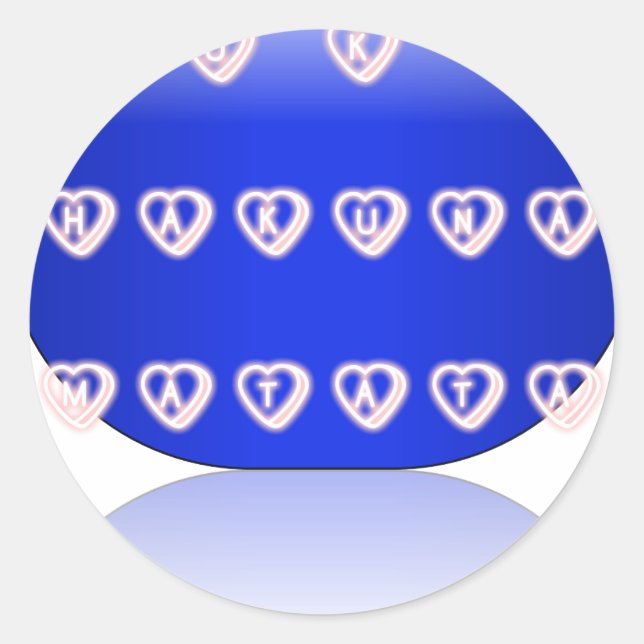 UK Hakuna Matata Art Print Runder Aufkleber (Vorderseite)