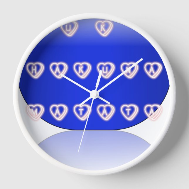 UK Hakuna Matata Art Print Wanduhr (Vorderseite)