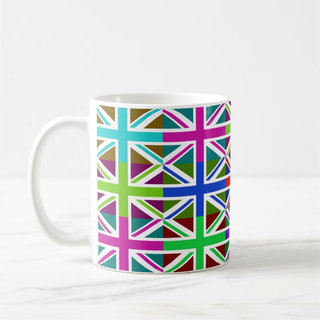 UK Multihue Flags Tasse (Links)