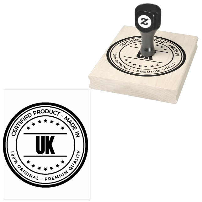UK Name Quality Smaragdgrün Farbe Tinte Vertikal  Gummistempel (Stempel)