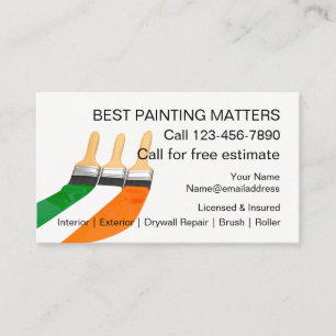 UK Paint Contract Business Cards Visitenkarte