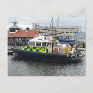 UK Police Patrol Boat, Rothesay, Insel Bute Feiertagspostkarte