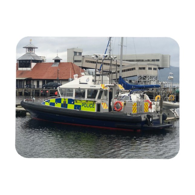 UK Police Patrol Boat, Rothesay, Insel Bute Magnet (Horizontal)