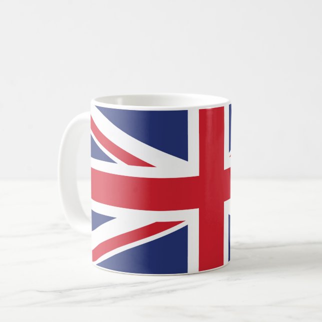 UK Royal Union Jack Flag Kaffeetasse (Vorderseite Links)