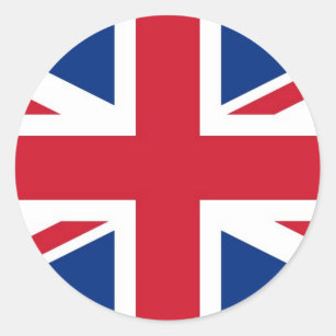 UK Royal Union Jack Flag Runder Aufkleber