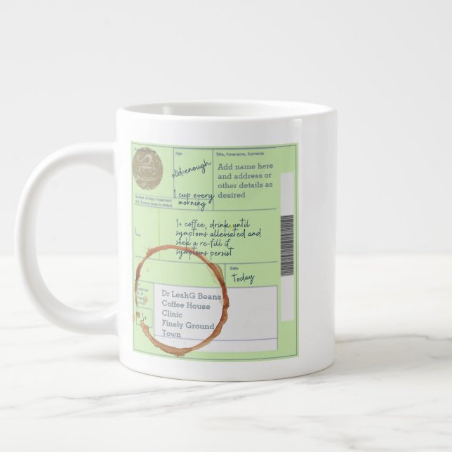 UK RX Prescription TASSE - Personalisierter Funny  (Links)